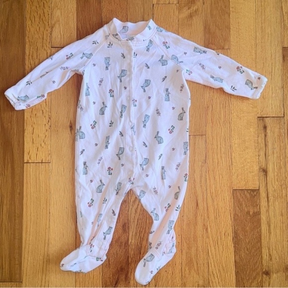 Hanna Andersson White and Blue Kids Footie